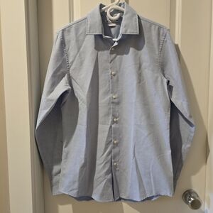 Zara Sky Blue Slim Fit Shirt